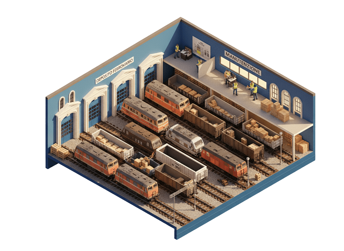Ferroviario: controllo di attrezzature e materiali in depositi