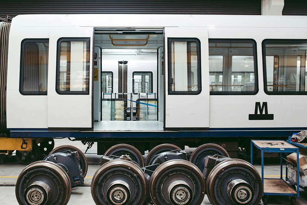 Treno in manutenzione